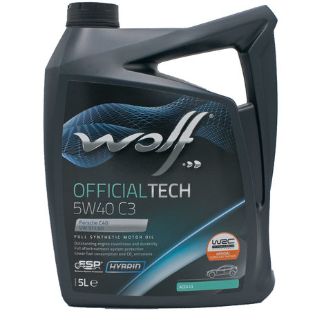 Wolf Officialtech 5W40 C3 Motorolie 5 Liter