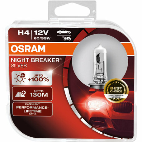Osram H4 Night Breaker Silver +100% 64193NBS Autolampen