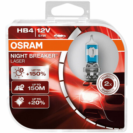 Osram HB4 Night Breaker Laser +150% 9006NL Autolampen