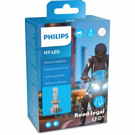 Philips H7-LED Ultinon Pro6000 HL 11972U6000X1 Motorfiets