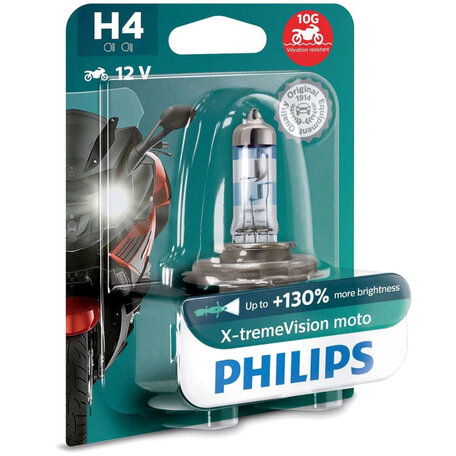 Philips H4 X-tremeVision Moto 60/55W 12V Motorkoplamp