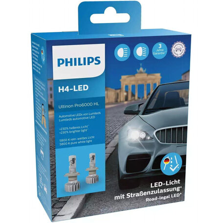 Philips H4-LED Ultinon Pro6000 HL 11342U6000X2 Autolampen