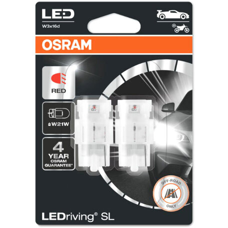 Osram W21W LEDriving SL Red 7505DRP-02B Autolampen