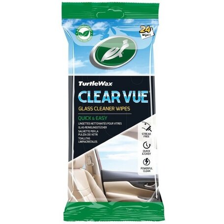Turtle Wax Clear Vue Glass Cleaner Wipes 24 stuks