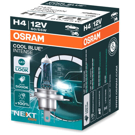 Osram H4 Cool Blue Intense +100% NextGen 64193CBN Autolamp