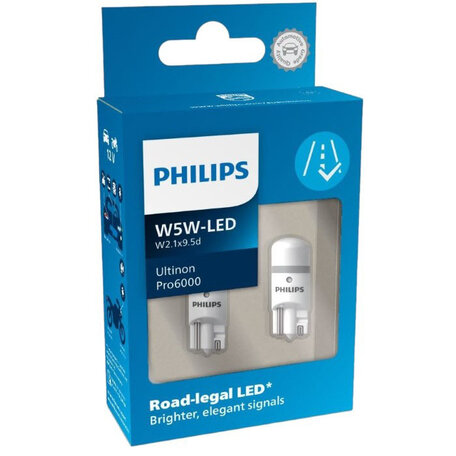 Philips W5W-LED Ultinon Pro6000 11961HU60X2 Autolampen