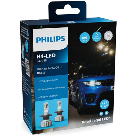 Philips H4-LED Ultinon Pro6000 Boost 11342U60BX2 LED Lampen