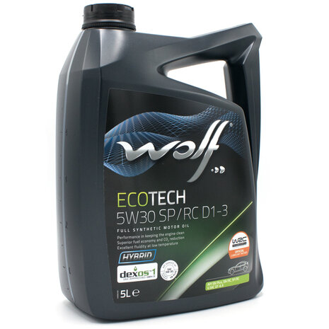 Wolf Ecotech 5W30 SP/RC D1-3 | GM dexos1™ Gen 3 | Vehicle Equipment ...